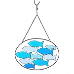 Fish Stained Glass Wall Decor