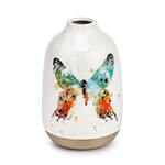 Dean Crouser Multicolor Butterfly Vase