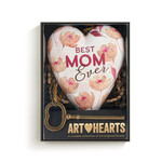"Best Mom Ever" Floral Art Heart