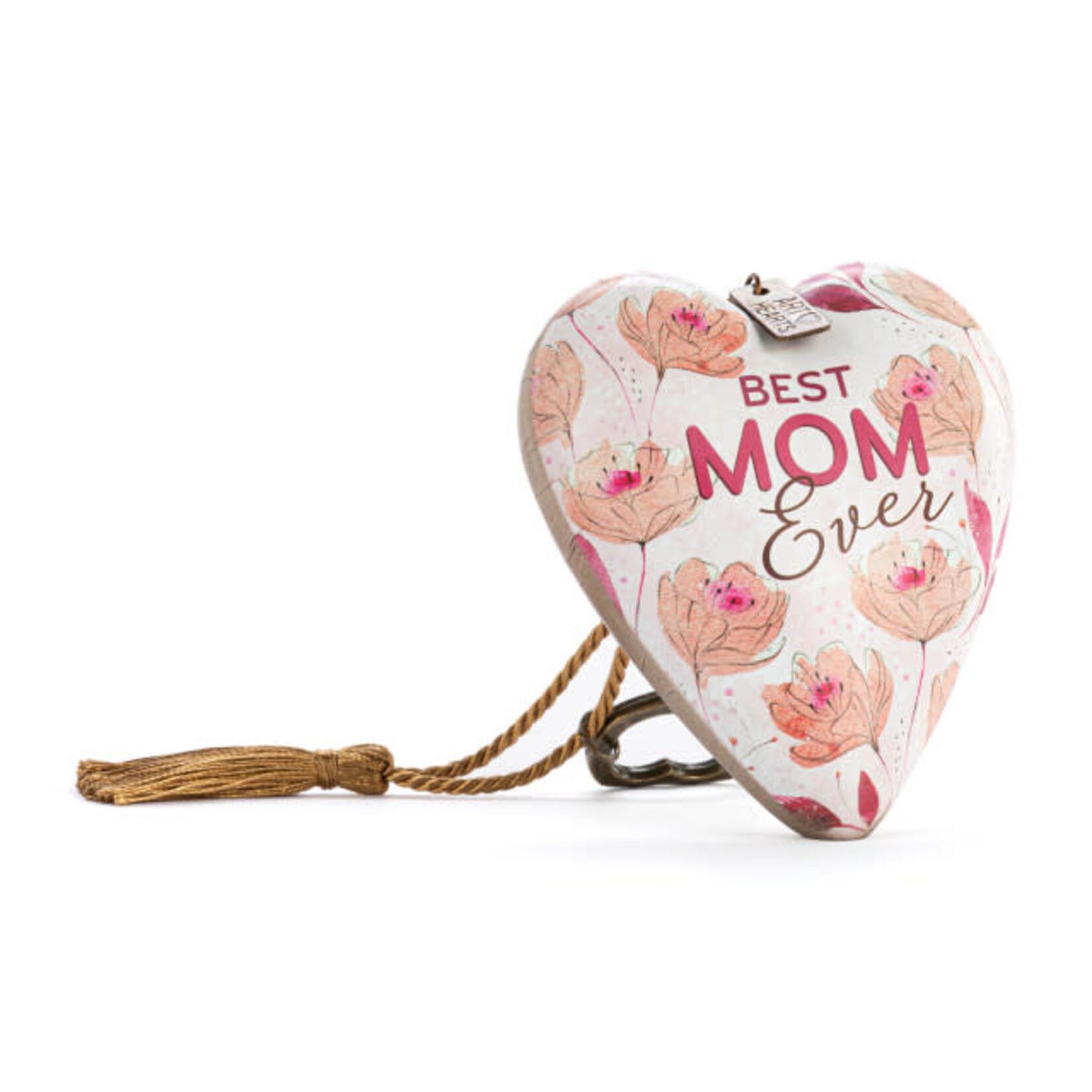"Best Mom Ever" Floral Art Heart