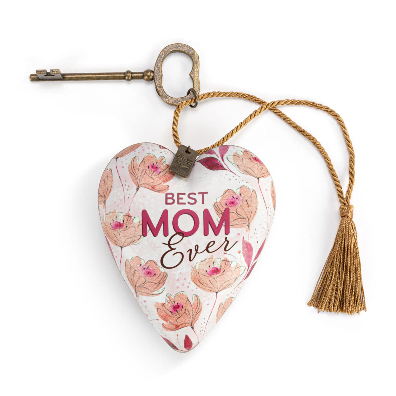 "Best Mom Ever" Floral Art Heart