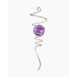 Spinfinity Crystal Spiral Tail  Silver/ Purple