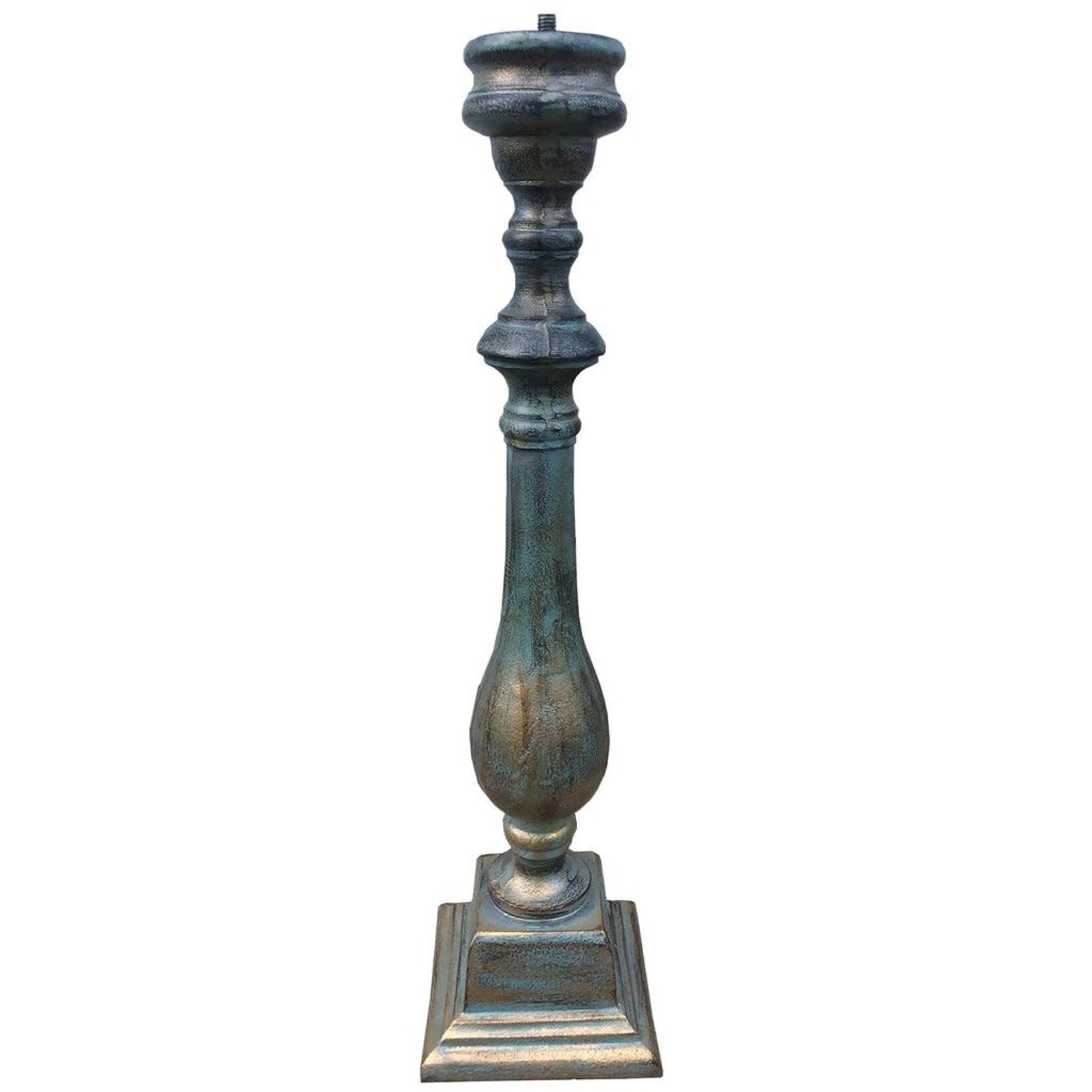Aluminum Spindle Sundial Pedestal Brass-Finish