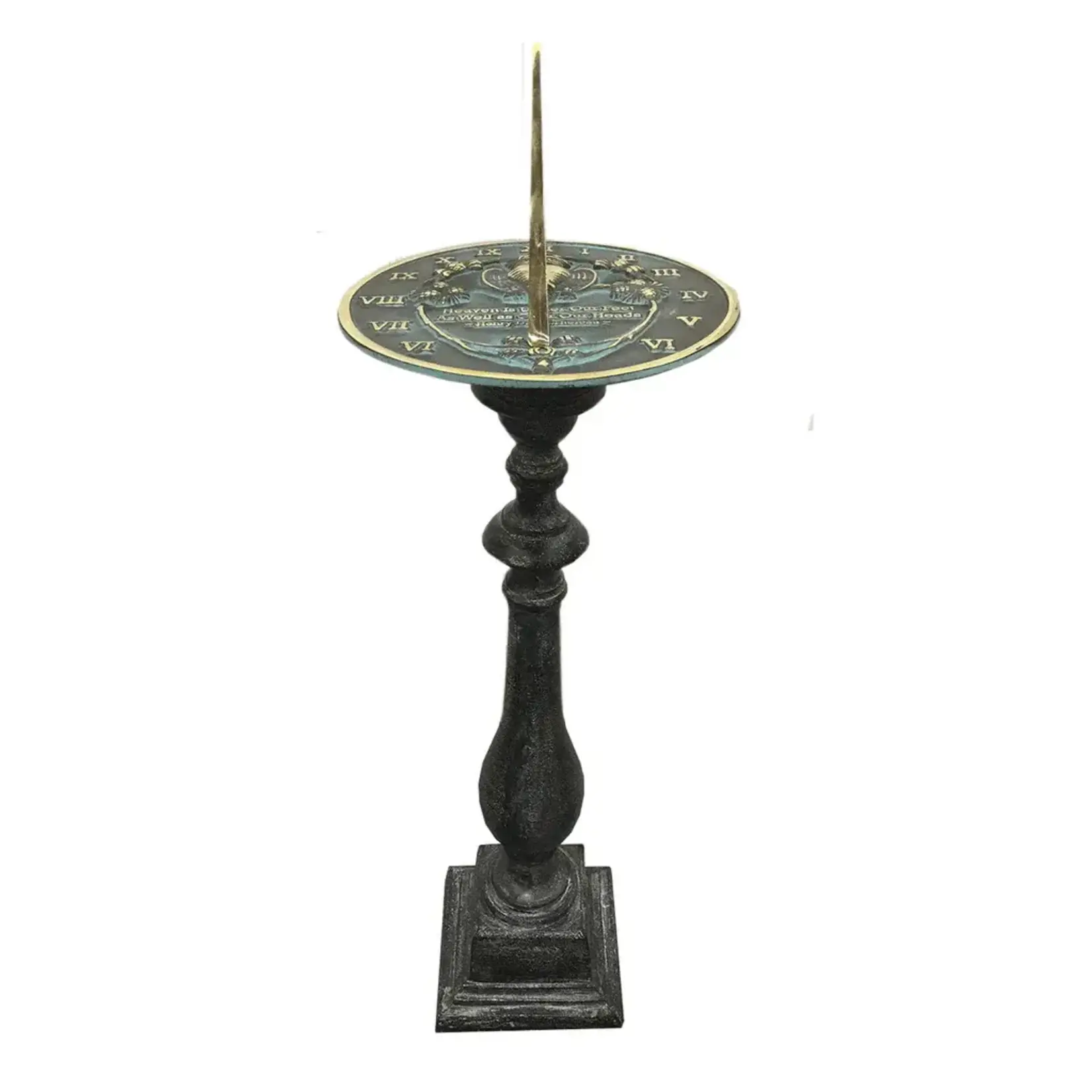 Cast Aluminum Spindle Sundial Pedestal (Bag Shelf)