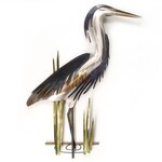 Copper Art LLC Blue Heron Head Up Facing Right NOW 40% OFF