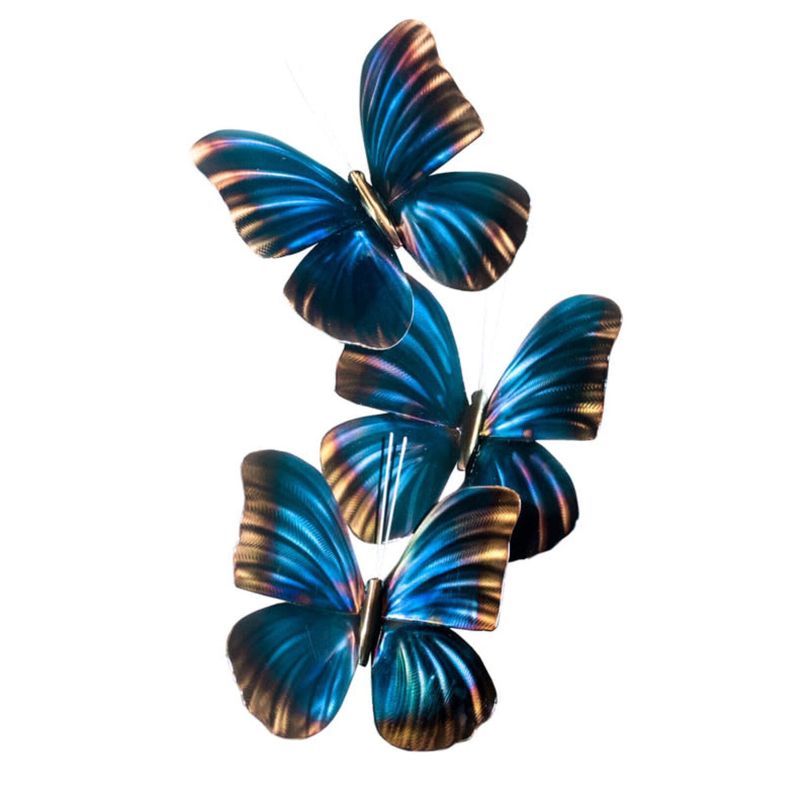 Copper Art LLC Blue Morpho Group of 3