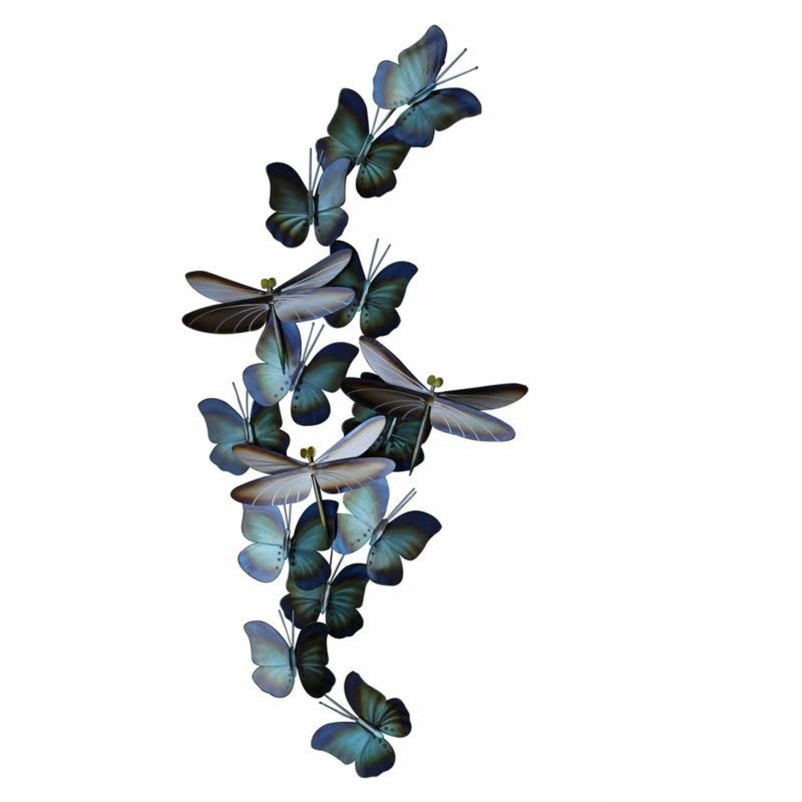 Copper Art LLC Dragonflies W/Butterflies Mixed In  Flight