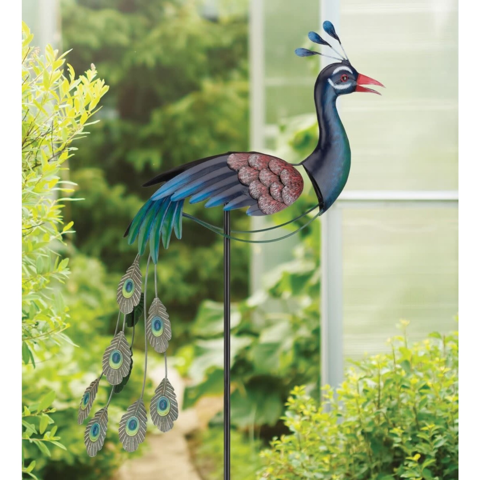 Regal Art & Gift Ball Rocker Stake - Peacock