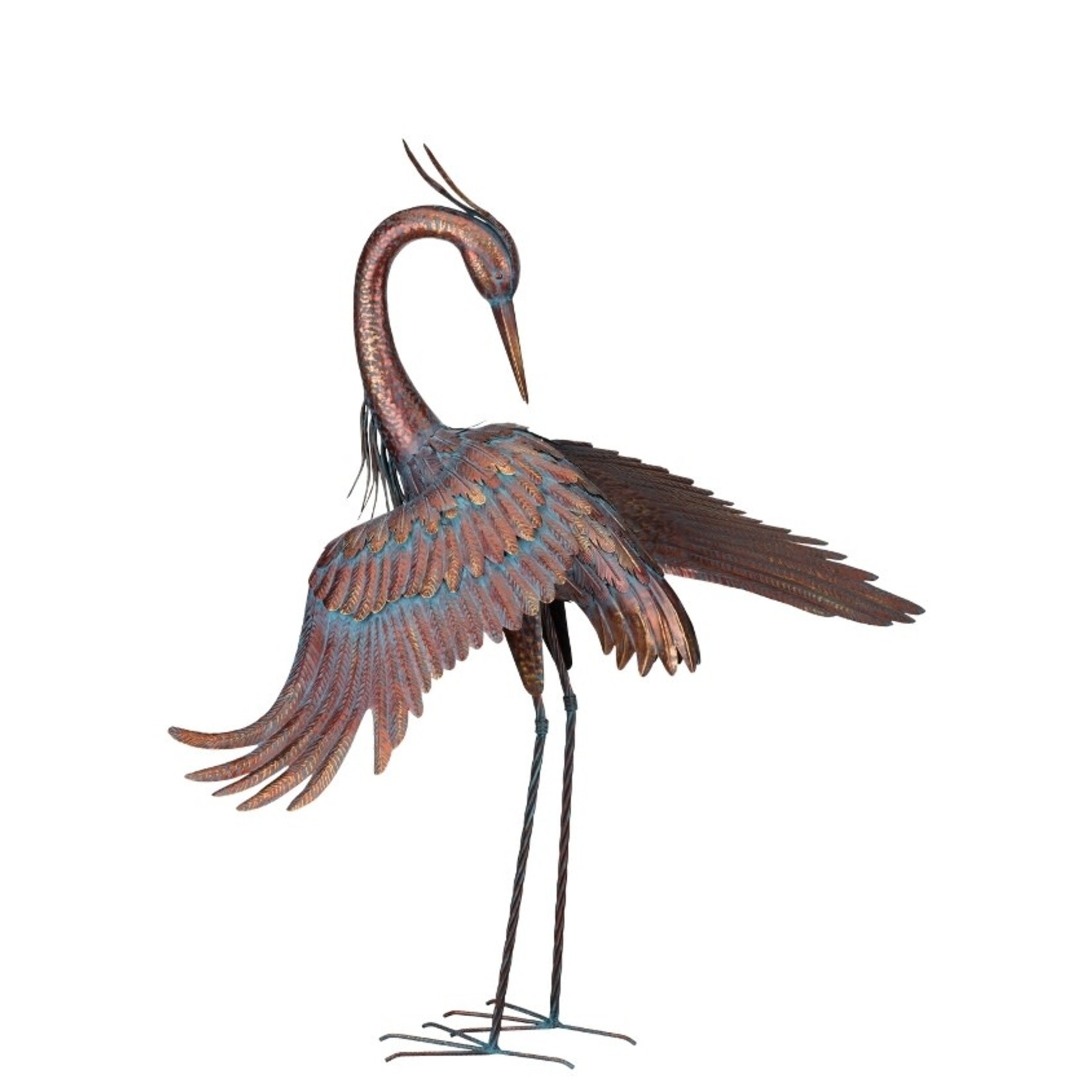 Regal Art & Gift Copper Patina Heron Preening-NOW 30% OFF