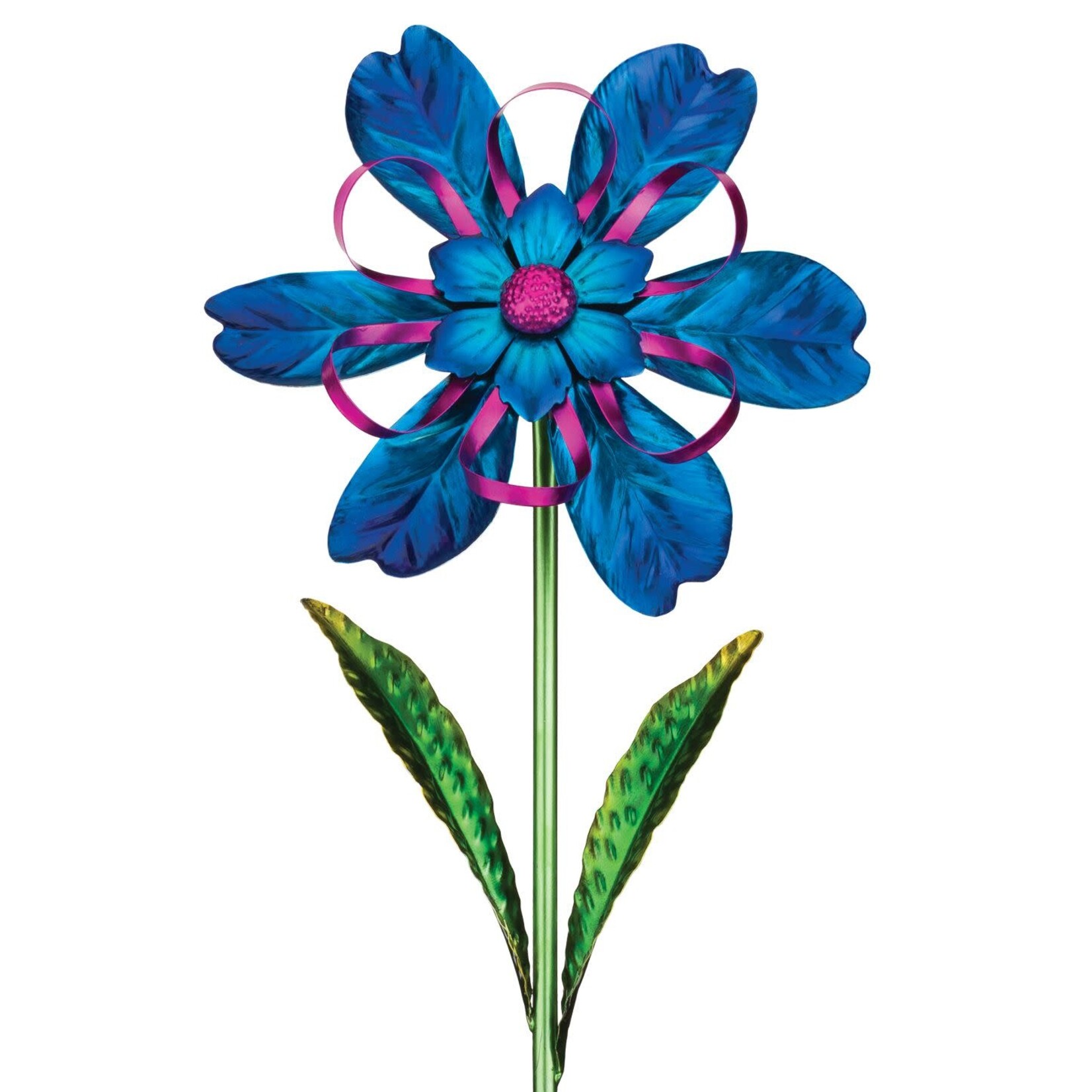 Regal Art & Gift Ribbon Flower Spinner Stake - Blue