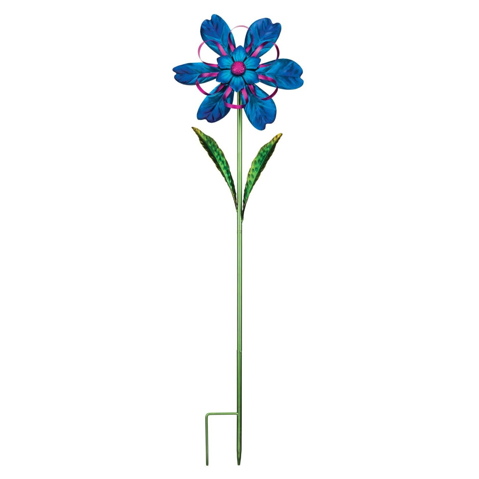 Regal Art & Gift Ribbon Flower Spinner Stake - Blue