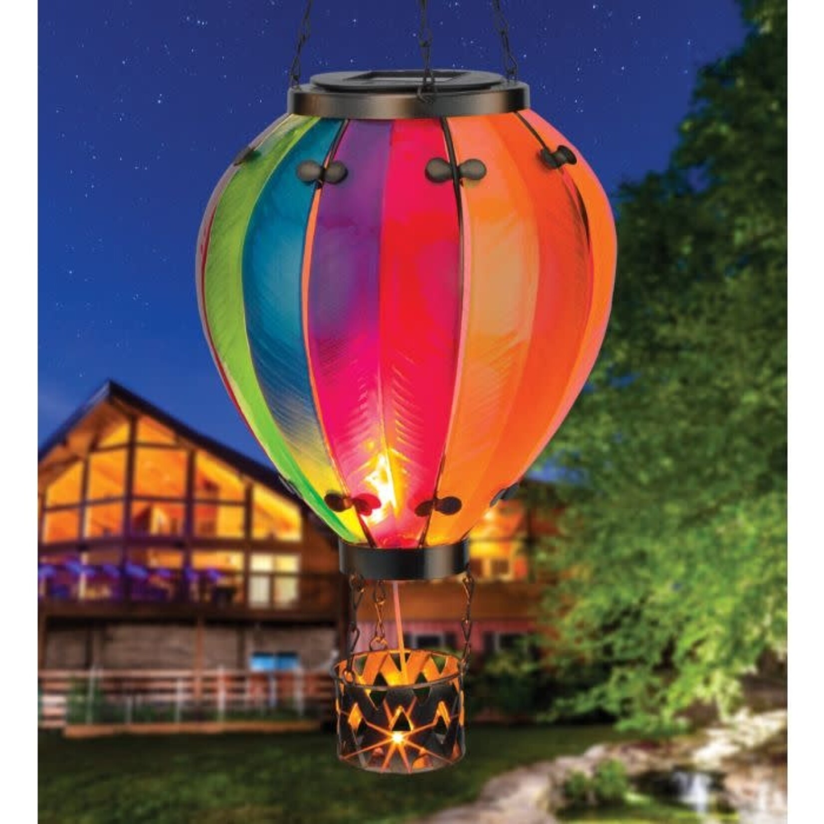 Regal Art & Gift Hot Air Balloon Solar Lantern Large