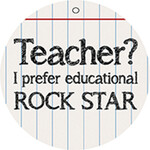 "Educational Rockstar" Round Car Coaster
