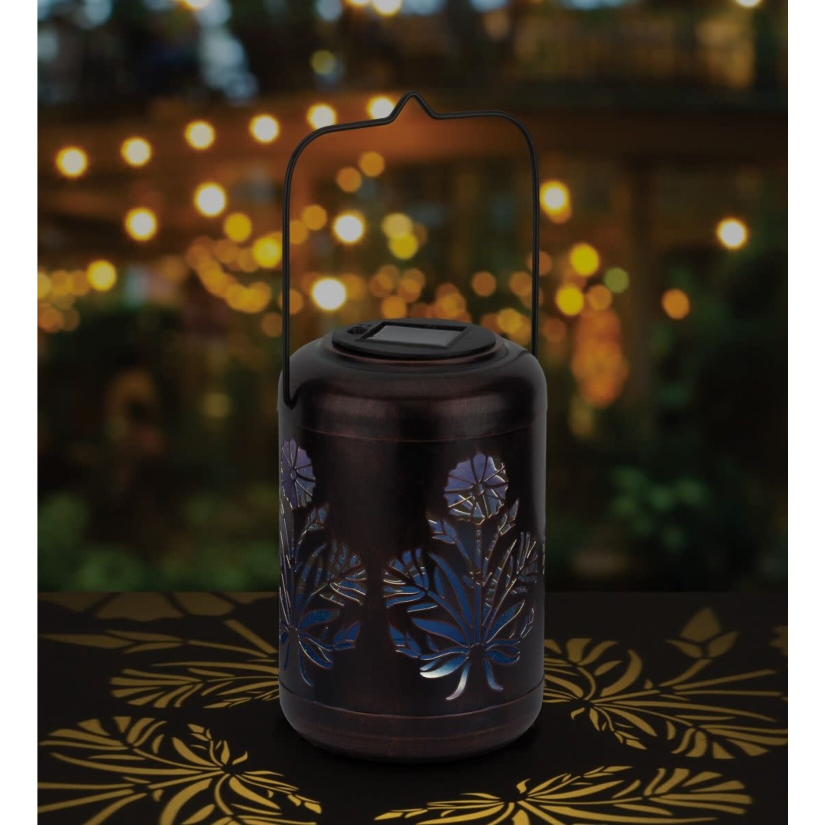 Regal Art & Gift Flower Shadow Lantern - Blue