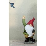 Solar Gnome Figurine Flying  Blue Butterfly