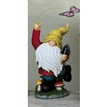 Solar Gnome Figurine Flying  Purple Butterfly