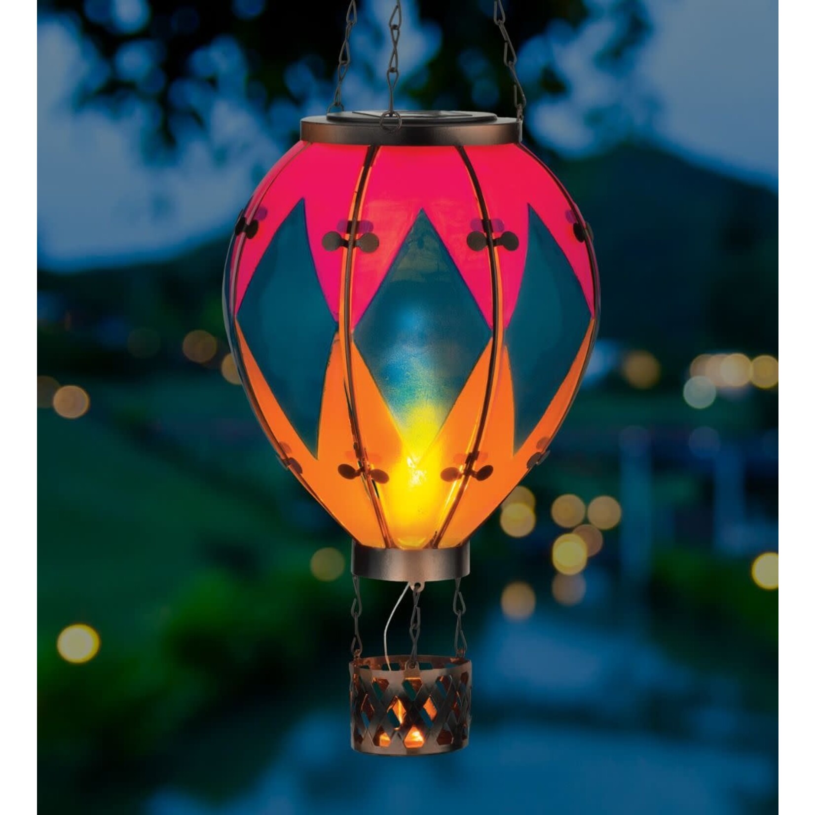 Regal Art & Gift Hot Air Balloon Solar Lantern Large - Diamond