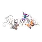 Regal Art & Gift Luster Welcome wall décor With Butterfly