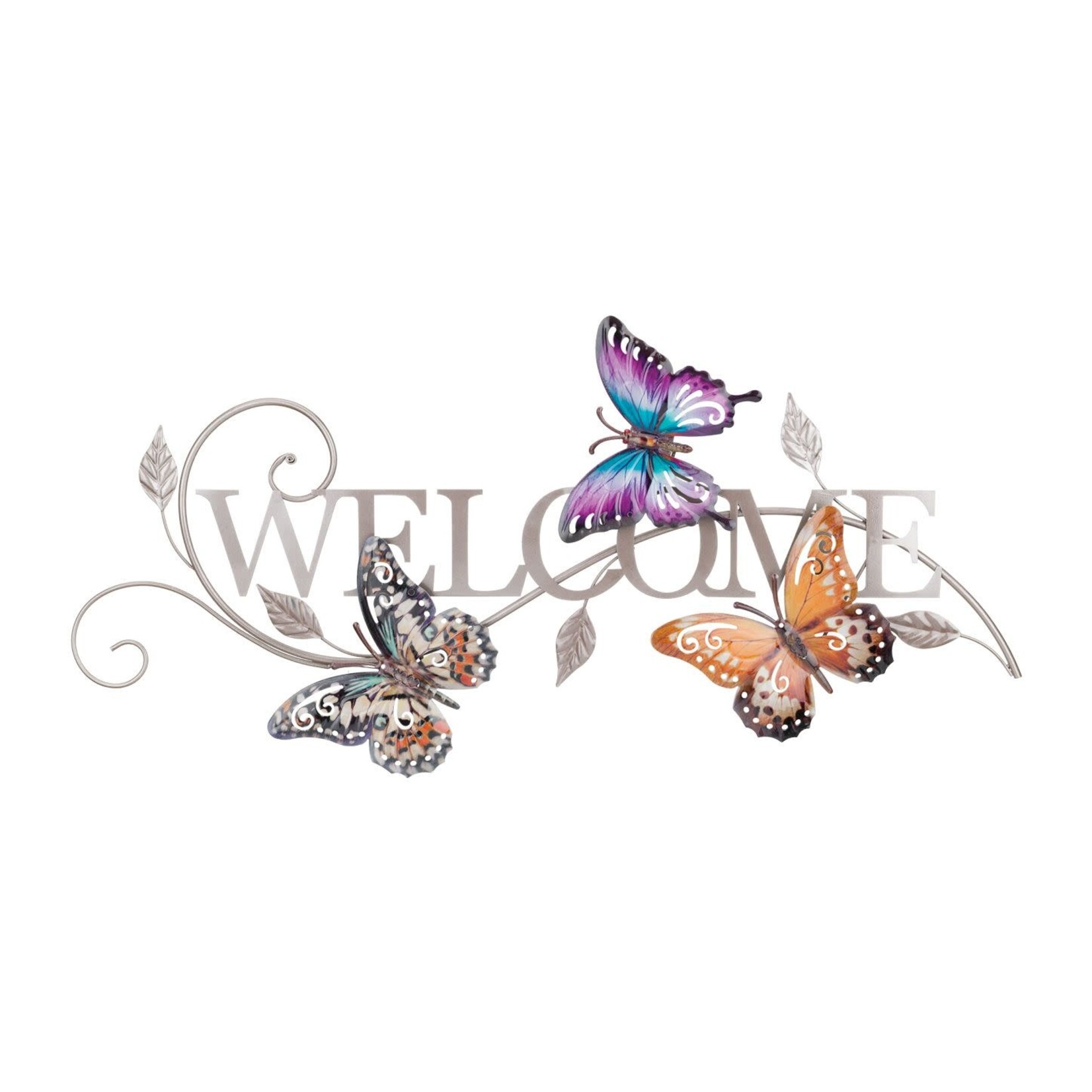 Regal Art & Gift Luster Welcome wall décor With Butterfly