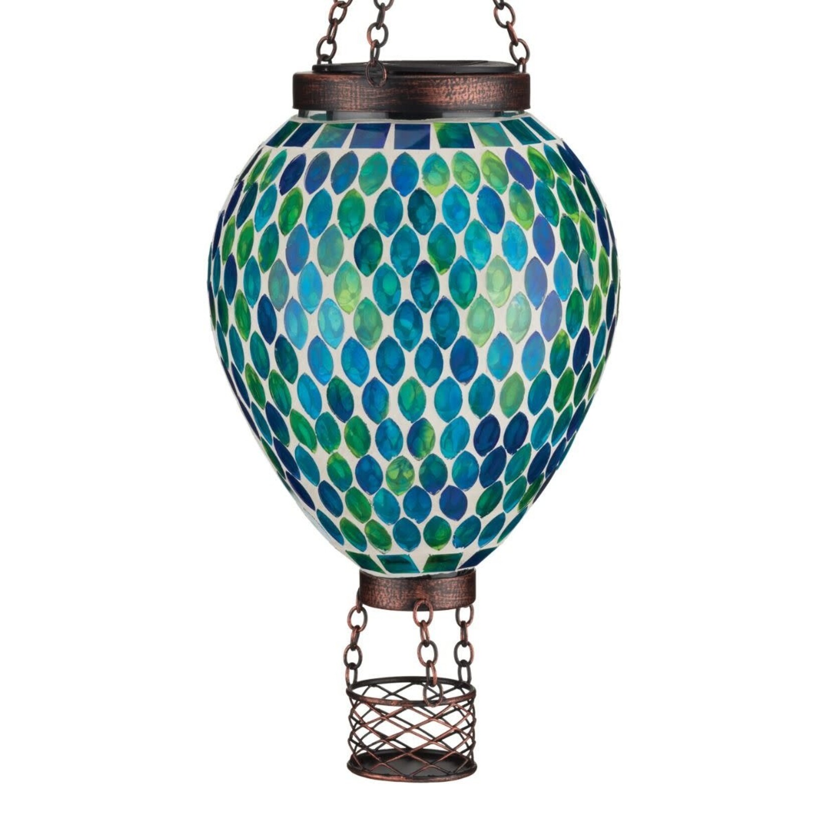 Regal Art & Gift Mosaic Solar  Hot Air Balloon  Lantern Blue