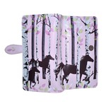 Forest Horse Large Wallet / Pink / With Zipper