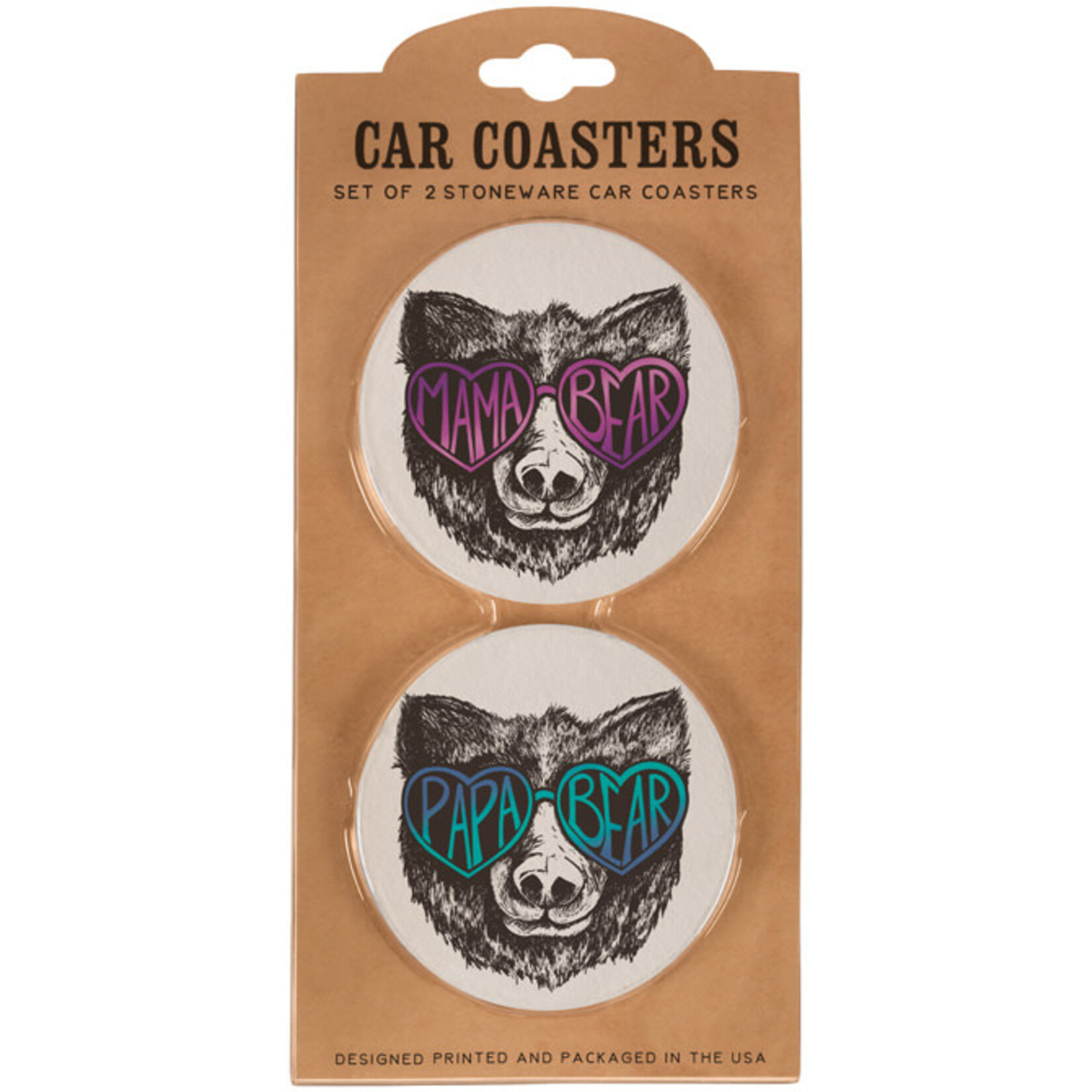 Mama And Papa Bear Car Coaster