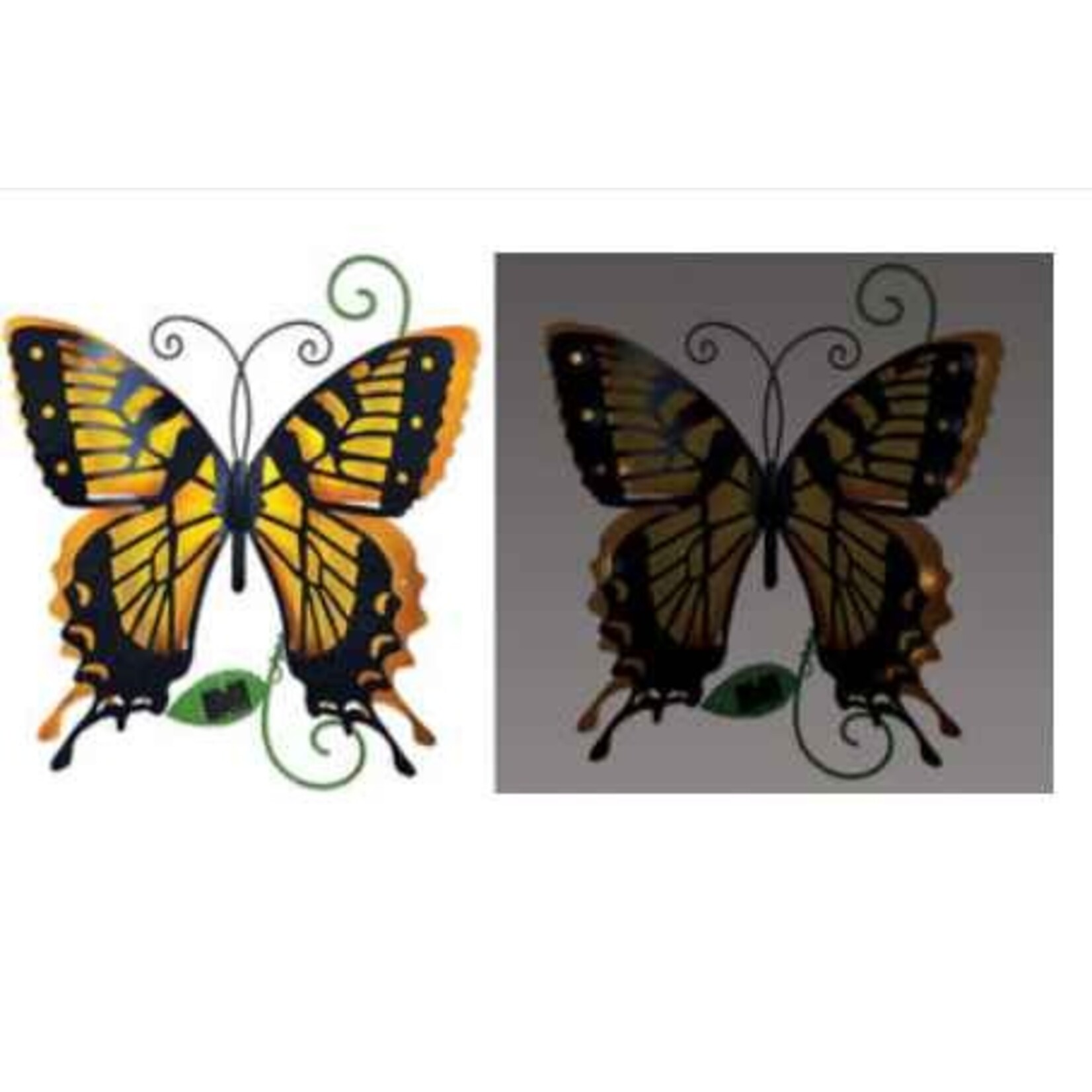 Solar Butterfly Wall Décor-Yellow
