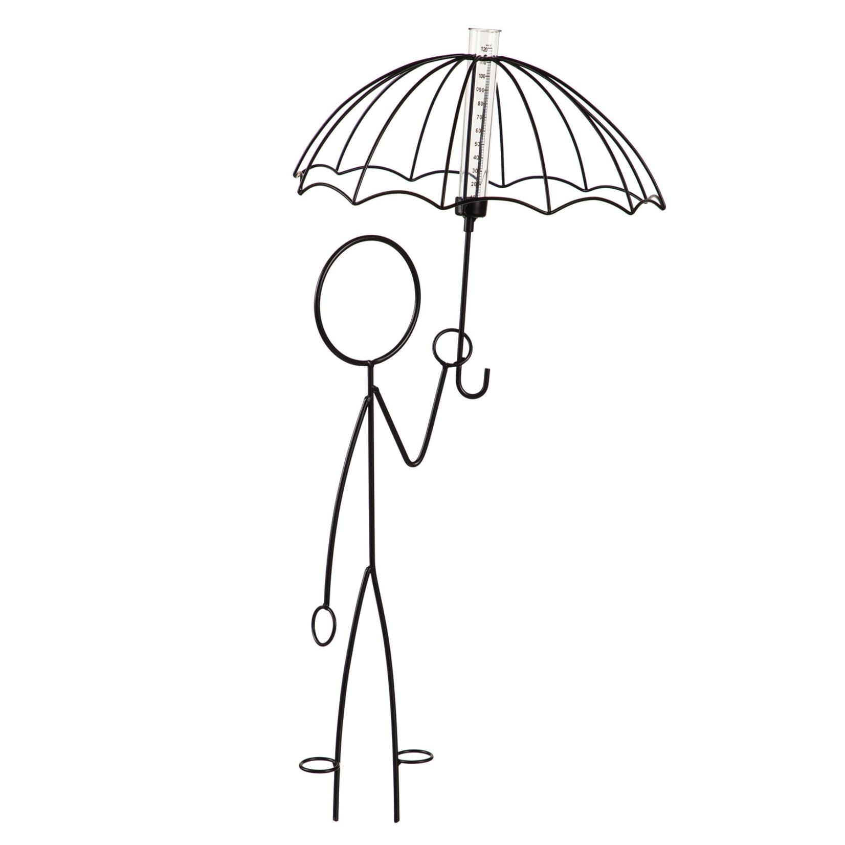 Man With Umbrella Rain Gauge