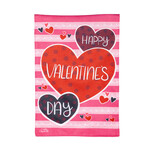Valentine's Day Hearts Burlap Flag