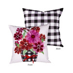 Buffalo Check Flower Pot Interchangable Pillow Cover