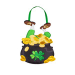 Leprechaun In Pot Door Décor   (top of bins)