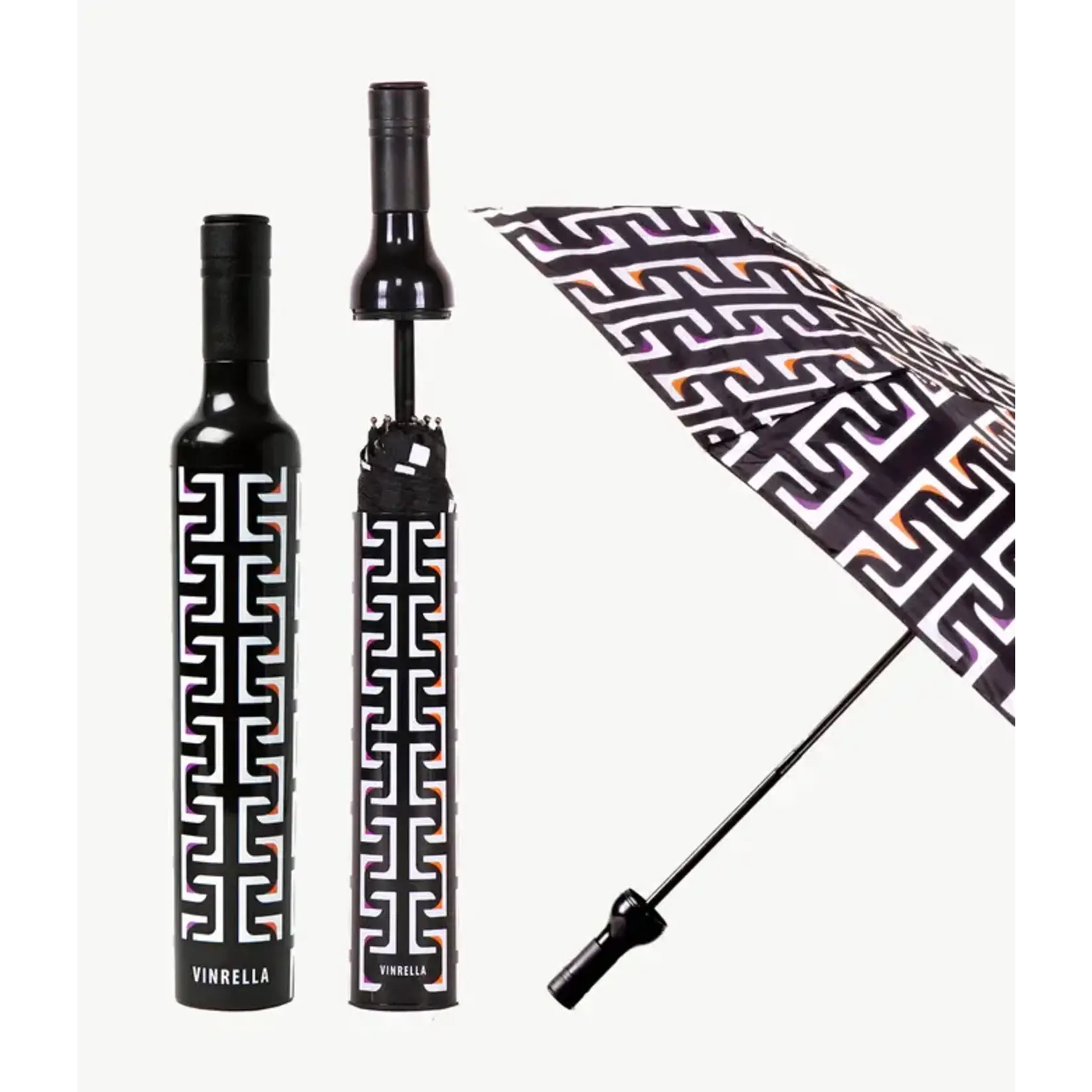 Vinrella Wine Bottle Umbrella Geometric