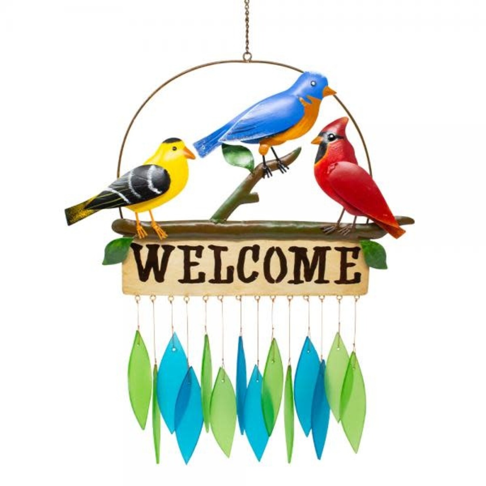 Songbird Trio Glass Windchime    (G23)