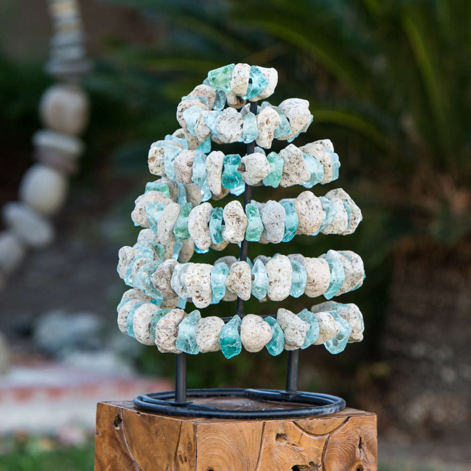 Garden Age Supply Feather Rock Tree - Stone & Glass