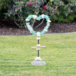 Garden Age Supply Glass Heart Garden Stand Large    (breakroom)