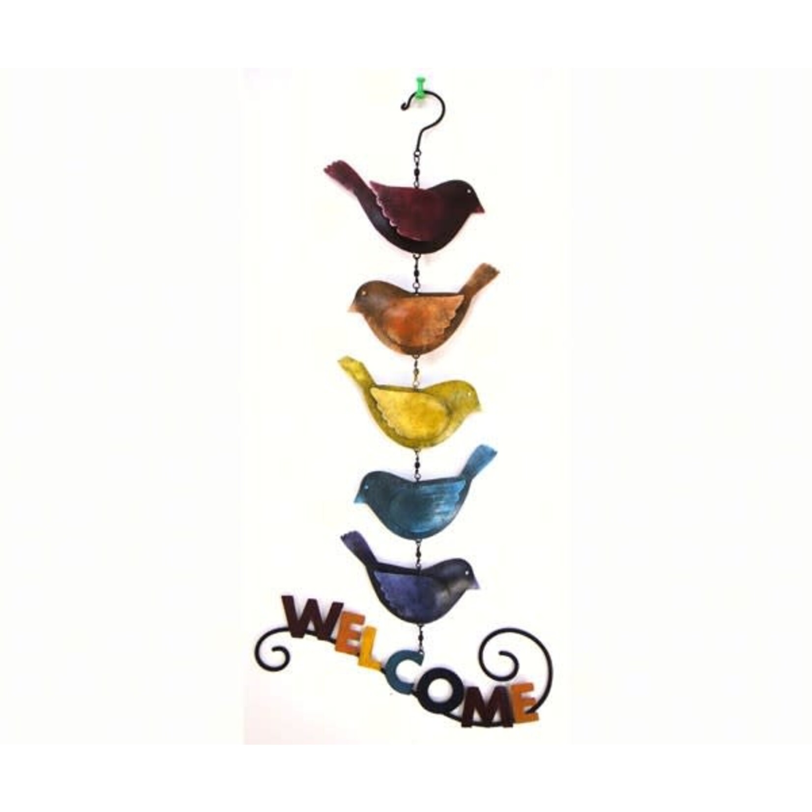 Welcome Hanging Birds Decor