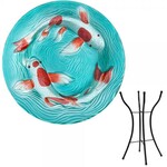Koi Pond Birdbath w/ Stand