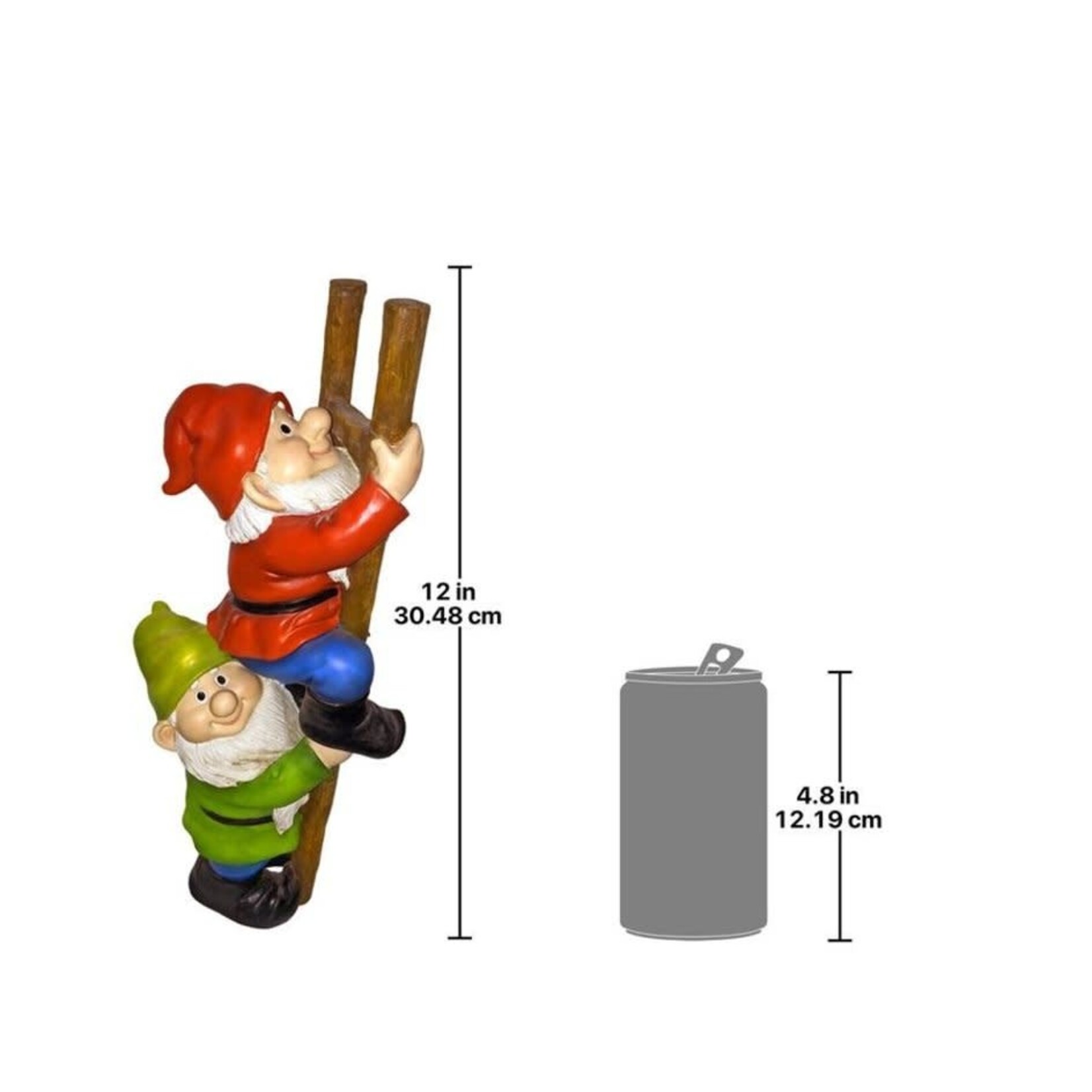 Up the Ladder: Climbing Garden Gnome Statue (H 19)