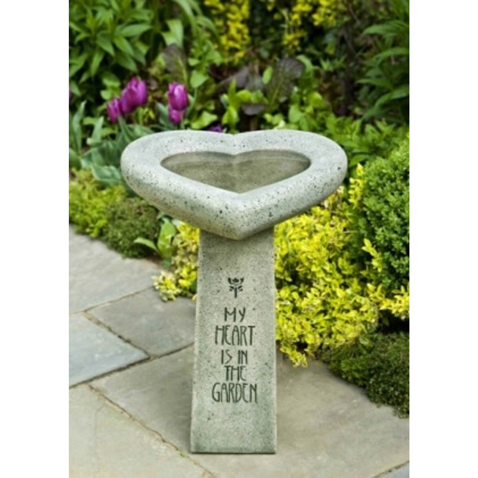 Campania My Heart Is In The Garden Birdbath