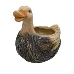 Faux Wood Duck Planter