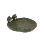 Frogs On Leaf Birdbath