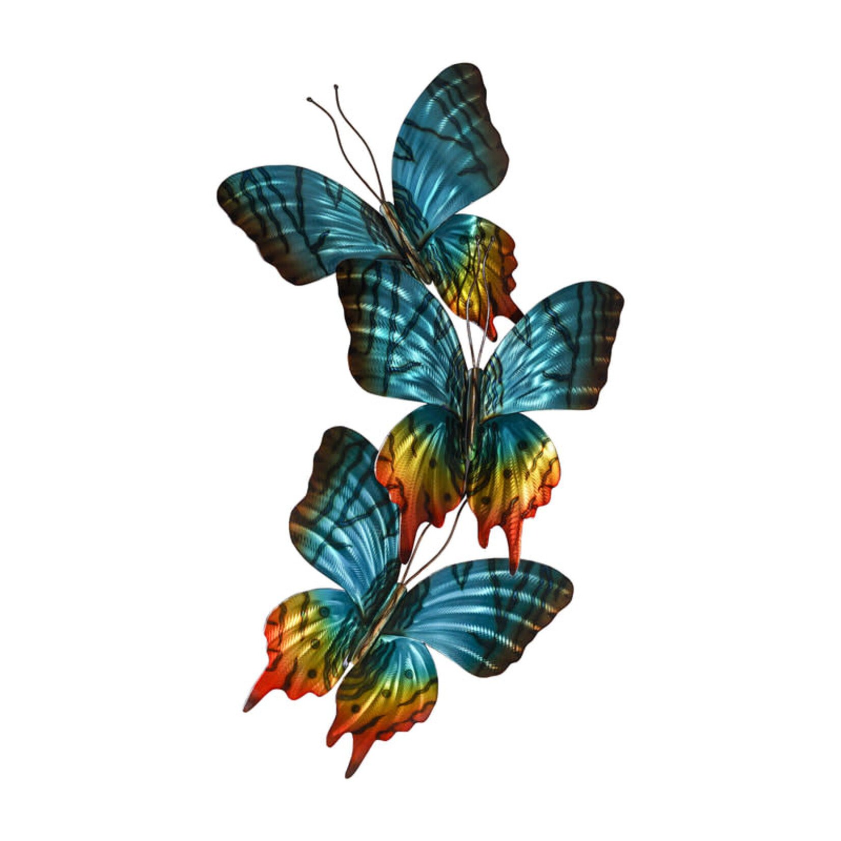 Copper Art LLC Sunset Moth Triple  Wall Decor