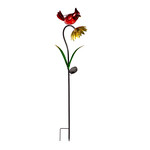 Solar Garden Stake, Flower Cardinal