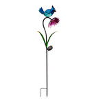 Solar Garden Stake, Flower Blue Bird