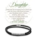 Daughter Leather Bracelet Black