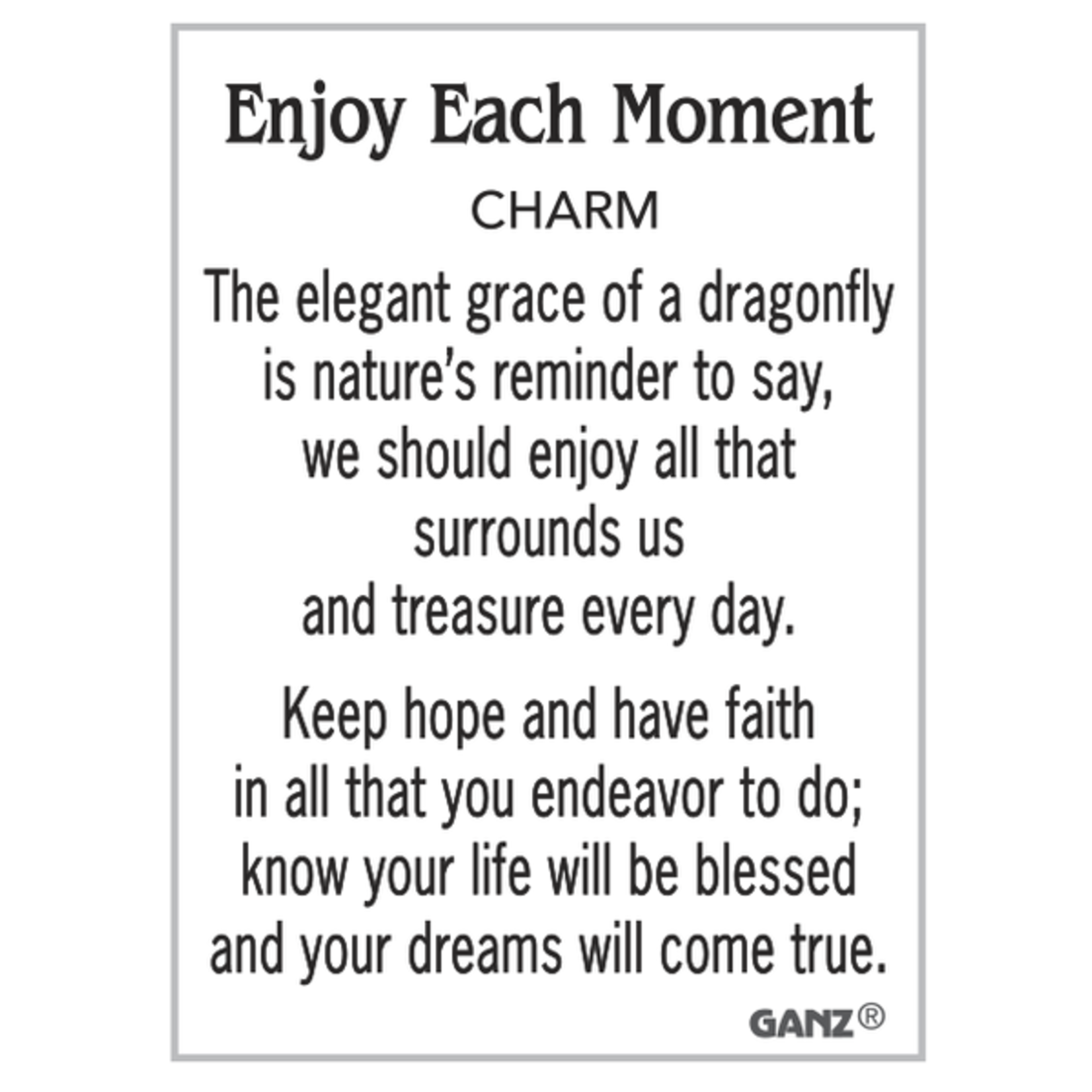 Enjoy Every Moment Charm