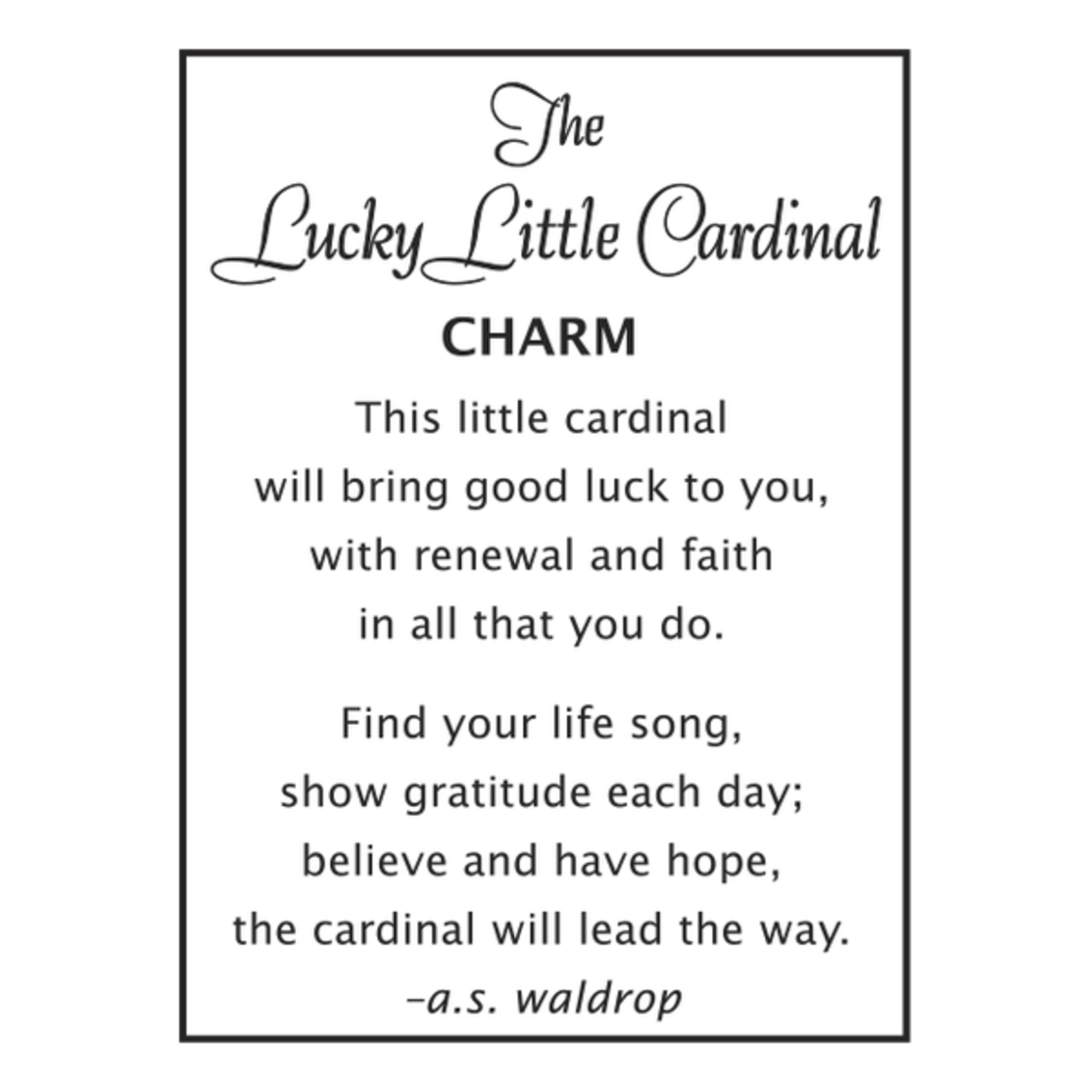 Lucky Cardinal Pocket Charm