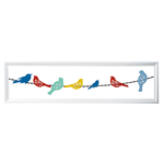 Colorfull Birds On A Wire  Decor