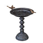 Cast Metal Bird Bath on Pedestal