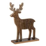 Glittered Stag Figure Large